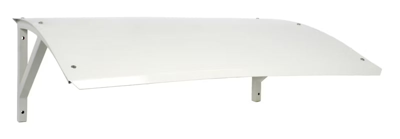 Varmepumpetak i metall, hvit