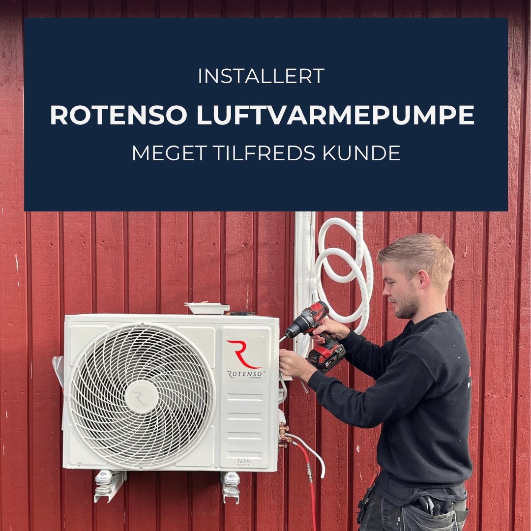 Rotenso luftvarmepumpe installert for en fornøyd kunde - KlimaTime.no