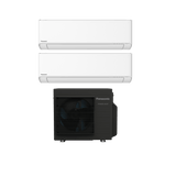 Panasonic NZ25 8.7kW Power Heat luftvärmepump med 2 innedelar - KlimaTime.no
